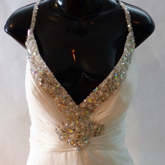 White formal NWT Size 14 Mac Duggal Designer - Picture 4 of 5